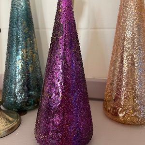 Anthropologie glass tree (purple and green)